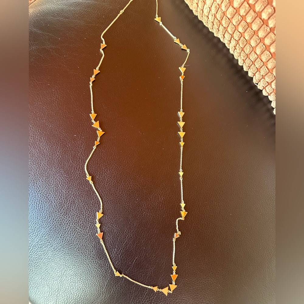 Stella & Dot gold triangle necklace - Picture 3 of 5